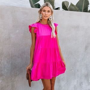 Fuchsia Babydoll Dress